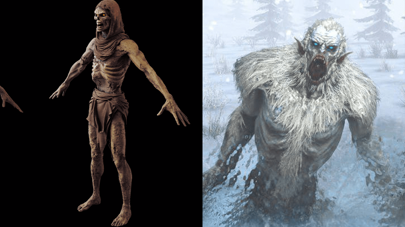 7DTD Plague Spitter Zombie and Frost Claw Zombie